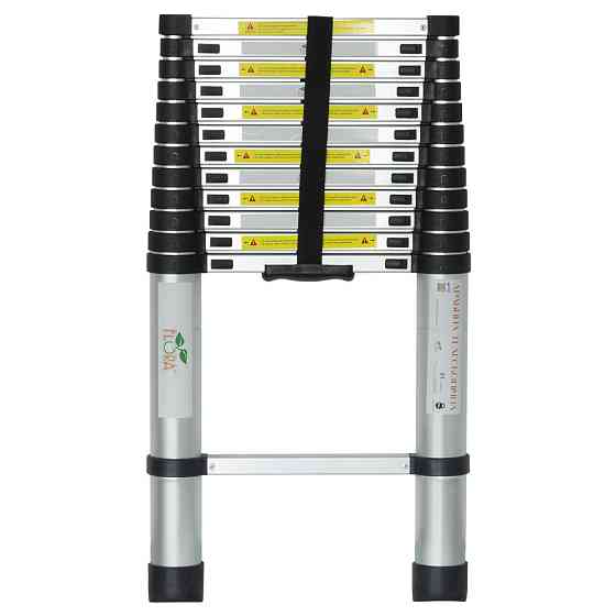 Драбина телескопічна 13 щаблів 3.8м FLORA (5033634) Київ