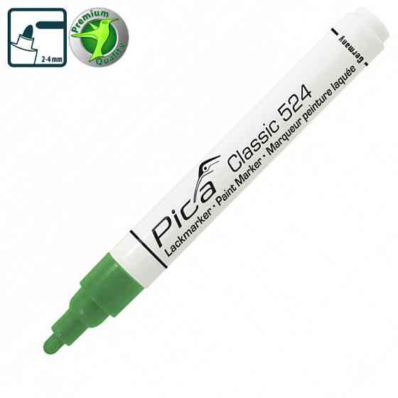 Рідкий промисловий маркер зелений 524 Pica Classic Industry Paint Marker 2-4мм (524/36) Одеса