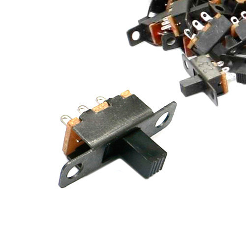 Переключатель движковый ползунковый SS12F15VG6 2-полюсный 3-pin, 100 шт, мини-тумблер для электроники Киев - изображение 1