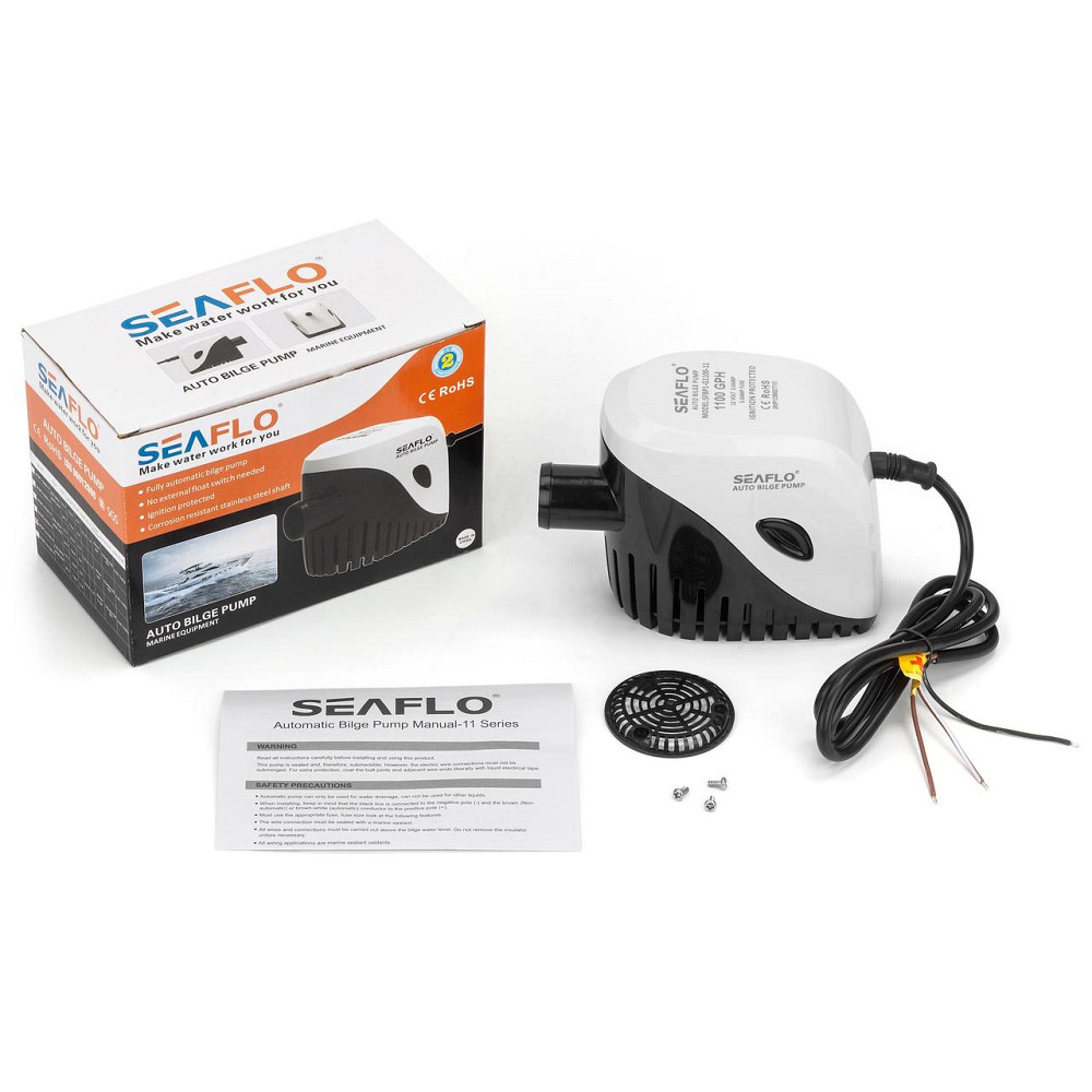 Помпа трюмна SEAFLO SFBP1-G1100-11 механічний автомат 12 V 5A Київ - фото 2