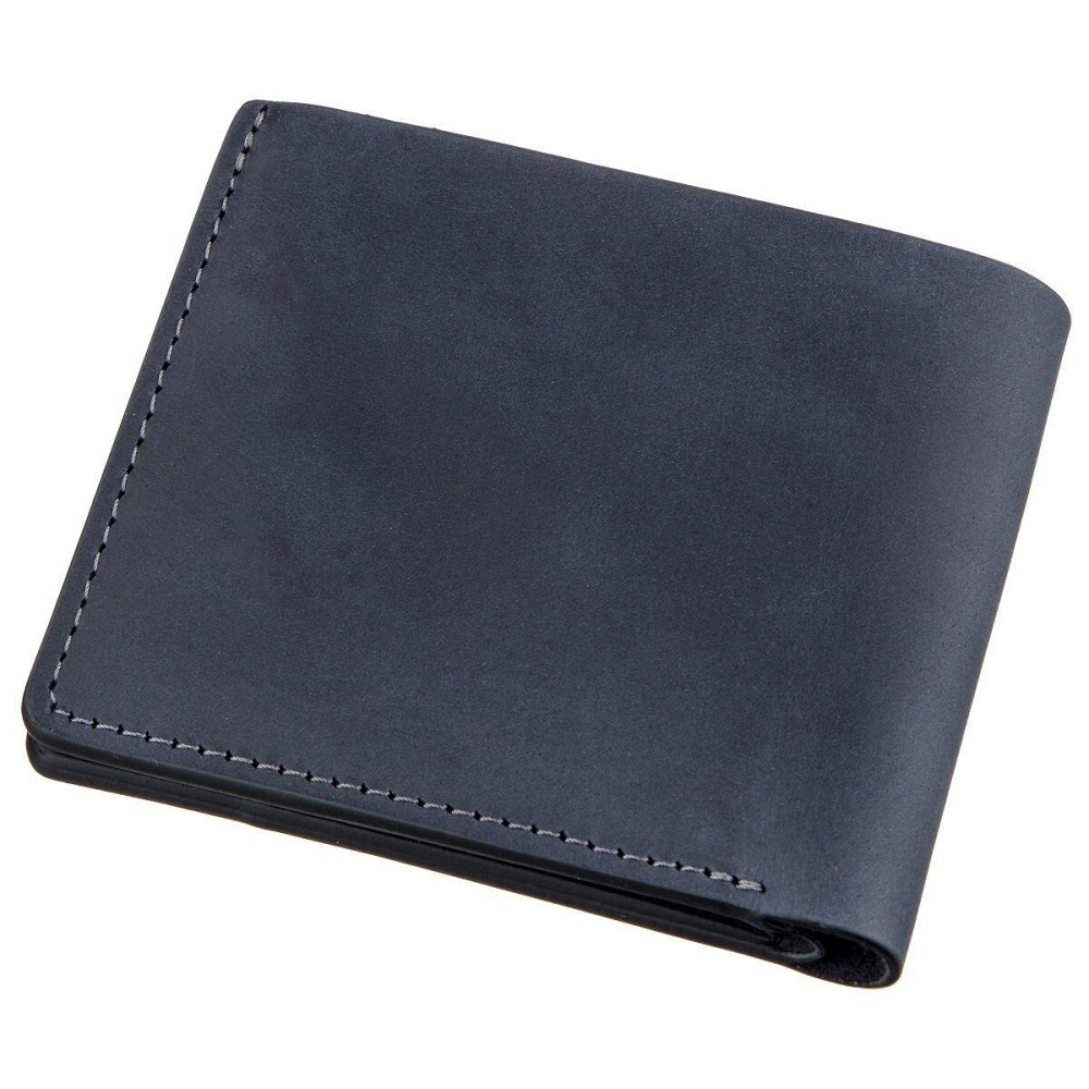 Компактное портмоне унисекс на магните GRANDE PELLE 11209 Синее Киев - изображение 2