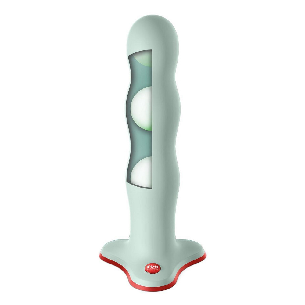 Фалоімітатор Fun Factory BOUNCER Light Green, кульки всередині, ефект вібрації, діаметр 3,9 см Sex Aura Київ - фото 7