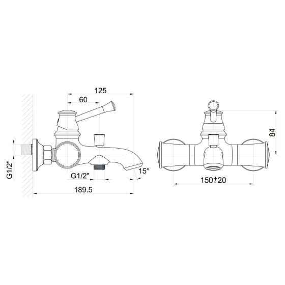 Змішувач для ванни Imprese Podzima Ledove ZMK01170104 Київ