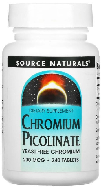Хром піколінат Source Naturals Chromium Picolinate 200 мкг 240 таблеток Київ - фото 1
