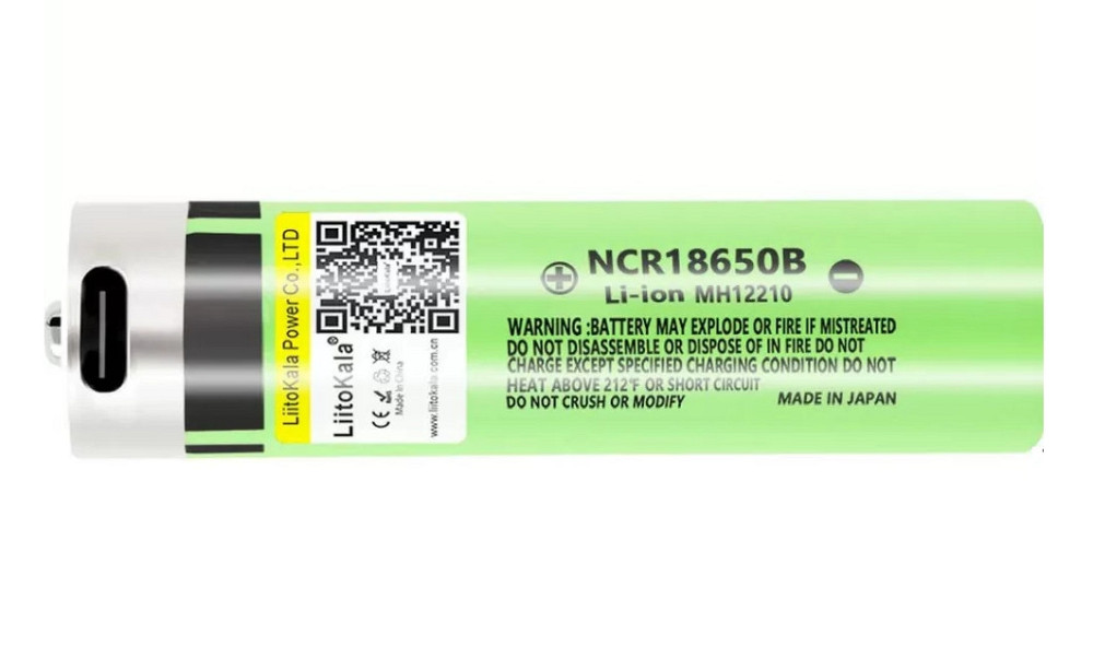 Аккумулятор LiitoKala Lii-USB-34B 18650 3400mah с защитой (Зеленый) Киев - изображение 2