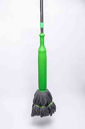 Швабра для вологого прибирання з металевою ручкою та круглою насадкою з мікрофібри для дому, офісу HP-35015-43 Київ