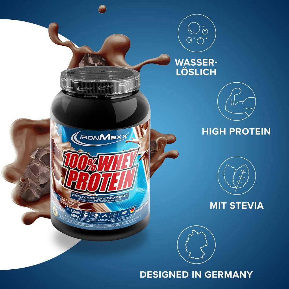 Протеин Ironmaxx 100% Whey Protein 900 g (Milk Chocolate) Луцк - изображение 3