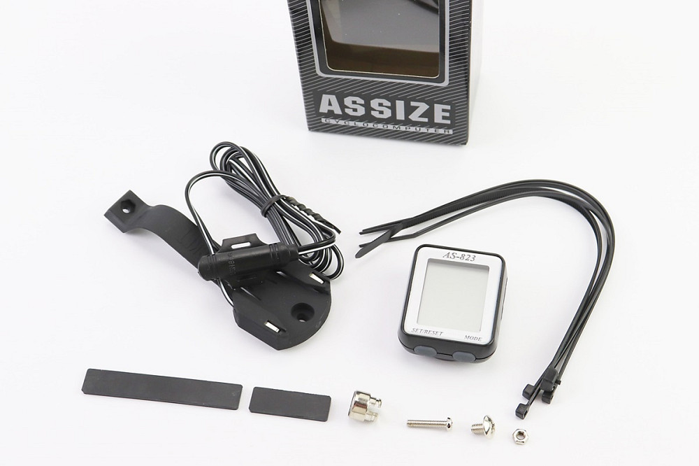 Велокомп'ютер 11-функцій, дротовий, чорно-сірий AS-823 (без батарейок) Київ - фото 1