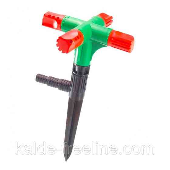 Дождеватель 4-ход + колышек зеленый Харьков