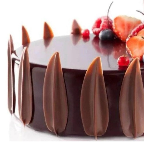 Формочка для шоколада Листья 107 на 227 мм серый Киев - изображение 3