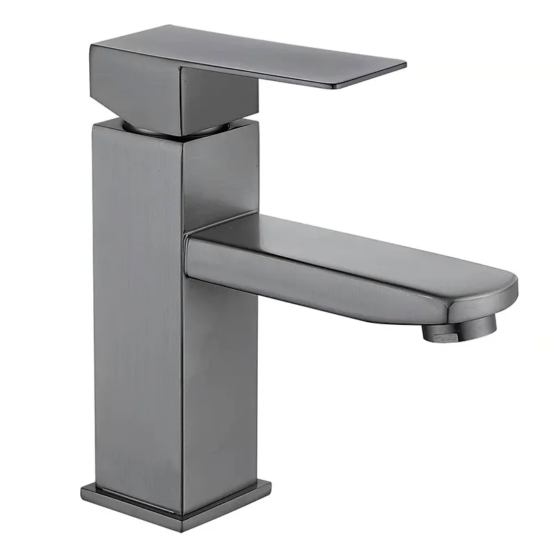 Смеситель для умывальника из нержавеющей стали SUS304 Mixxus KUB-001 графитовый (MI6093) Харьков - изображение 1