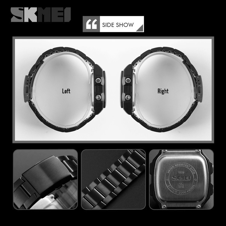 Мужские часы Skmei 1335 Ripple Black Киев - изображение 10