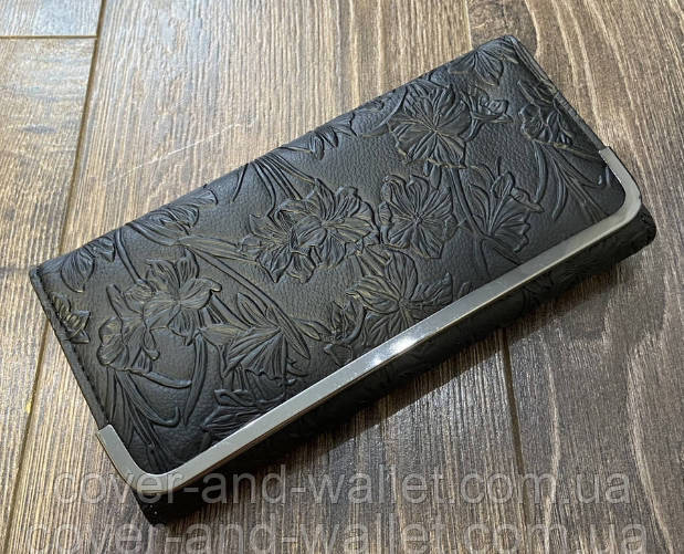 Недорогий жіночий гаманець на магнітній застібці чорного кольору Kivi Київ - фото 1