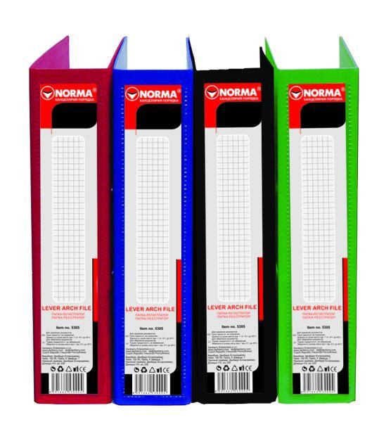 Папка на 4 кільця A4 "Norma" 5306 5см 4HK червона, шт Київ - фото 1