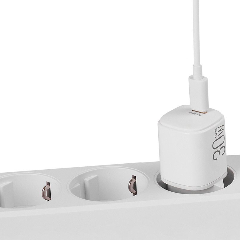 Сетевое зарядное устройство Brevia ePowerGaN PD30W USB-C белый Львов - изображение 4