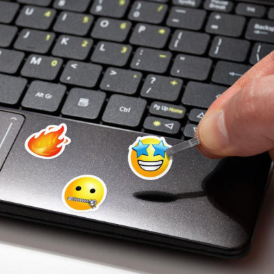 Наклейка на клавіатуру SampleZone непрозора чорна, біло-жовта (SZ-BK-YS) Вінниця - фото 3