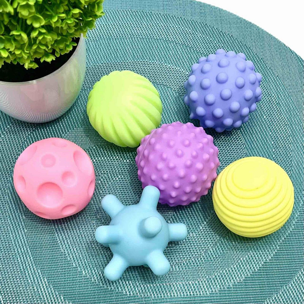 Сенсорні м'яки тактильні масажні 6 шт розвиваючі (HB 0020 AB) Чернігів - фото 1