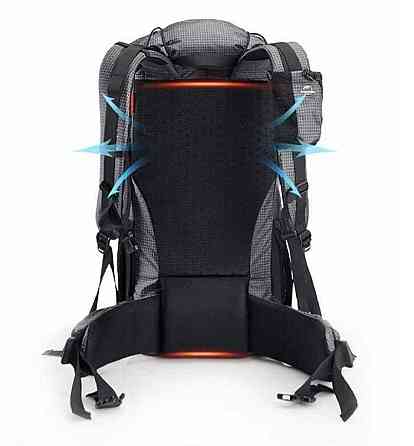 Рюкзак туристический Naturehike Rock NH20BB113, 40+5 л, черный Киев