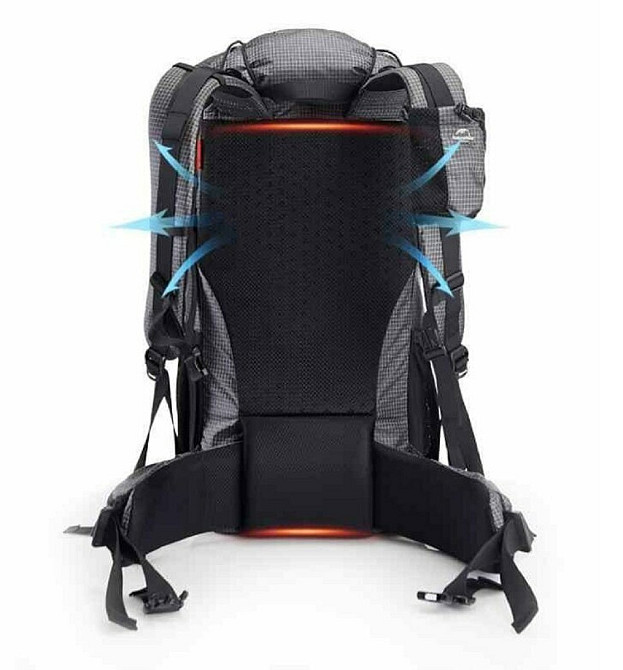 Рюкзак туристический Naturehike Rock NH20BB113, 40+5 л, черный Киев - изображение 2