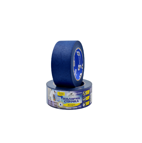 Стрічка малярна 48мм*25м 48мкм фасадна синя Мустанг Житомир - изображение 2