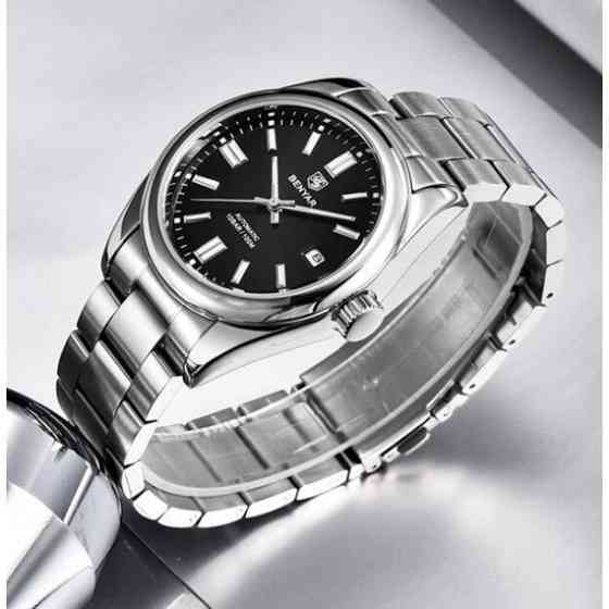 Часы мужские механические наручные Benyar Automatic Leather Deluxe 10 BAR (2 ремешка) Киев