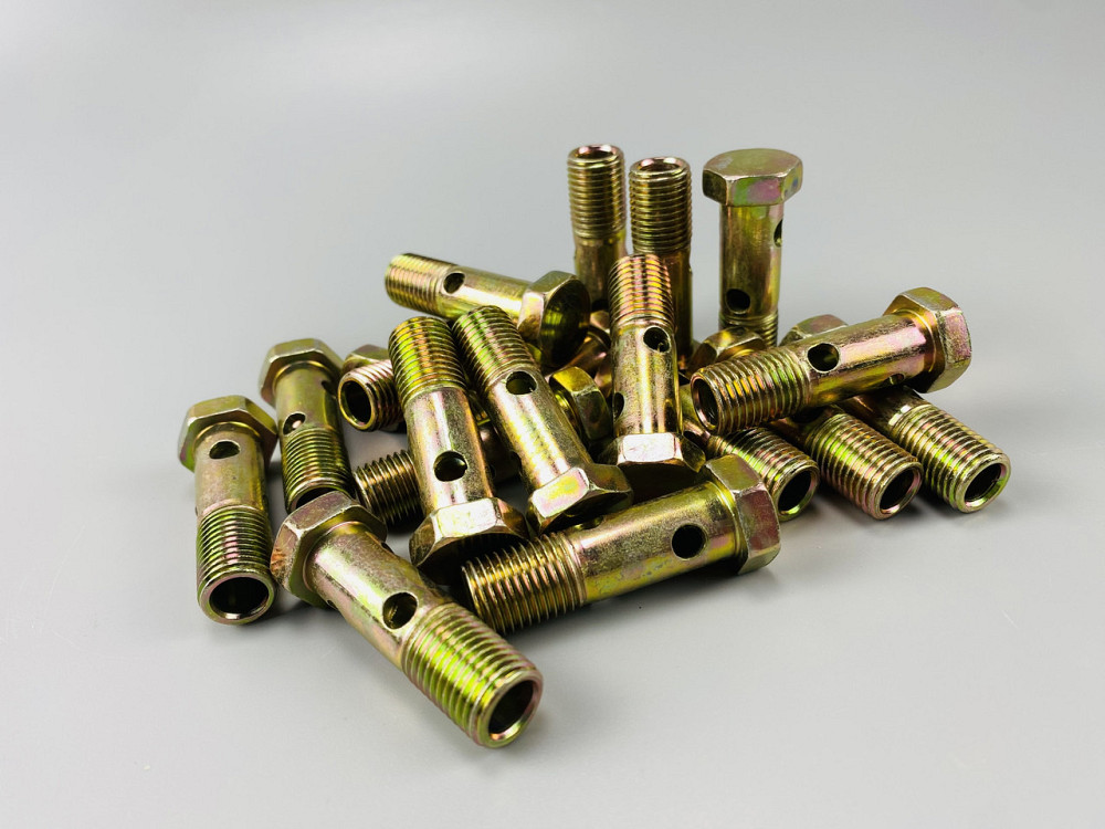 Болт-штуцер M 14 × 1.5 × 50 2 отвори  універсальний Мукачево - фото 1