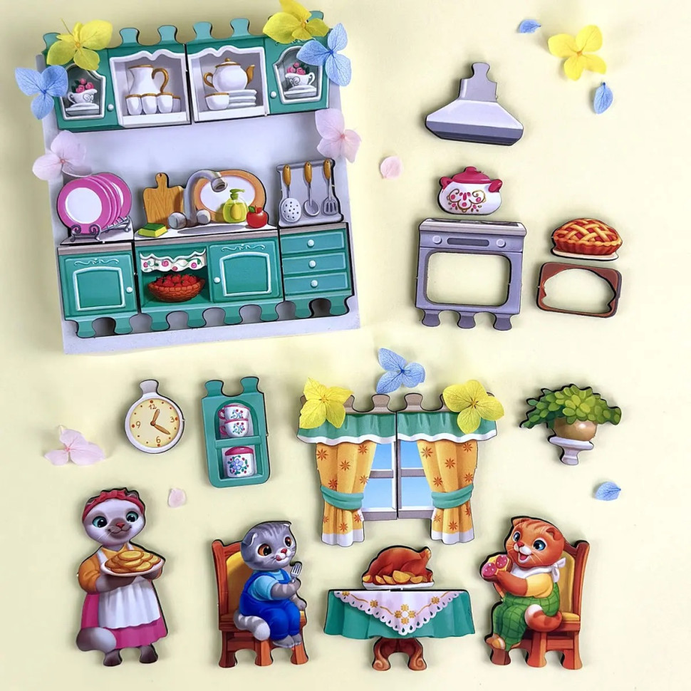 Деревянный пазл-вкладыш 