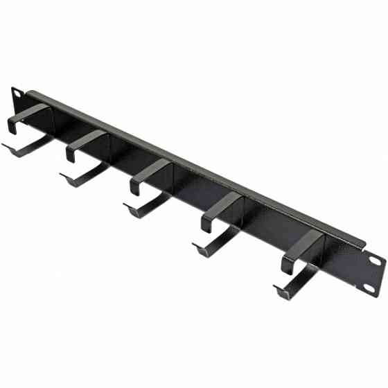 Кабельний організатор CMS 1U з 5 металевими кільцями, чорний Київ