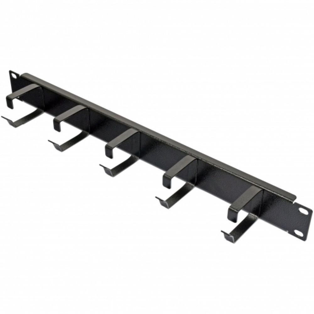 Кабельний організатор CMS 1U з 5 металевими кільцями, чорний Київ - фото 1