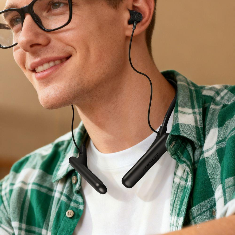 Беспроводные спортивные наушники ACEFAST N8 neck hanging wireless earphones Black Одесса - изображение 8
