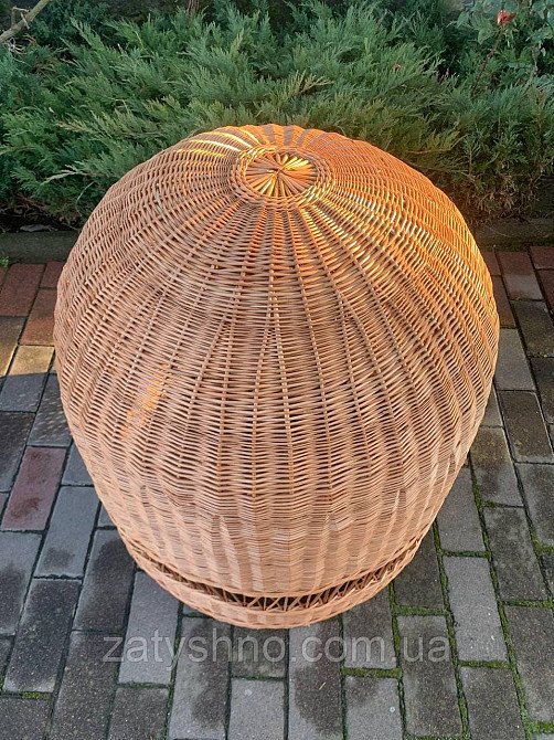 Большая плетеная люстра кофейная из целой лозы Киев - изображение 3