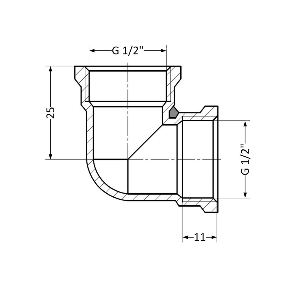 Кут Thermo Alliance Standart 1/2" ВР SD41815 Київ - фото 2