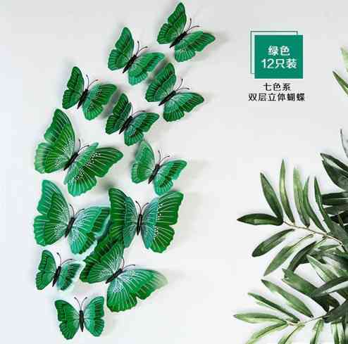 Набір зелених метеликів - 12шт. Київ