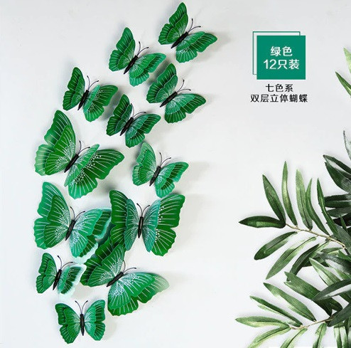 Набор зеленых бабочек - 12шт. Киев - изображение 1