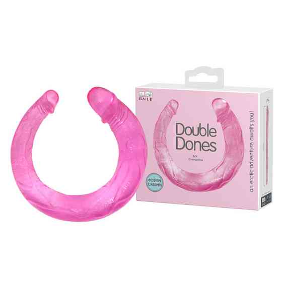Двосторонній фалоімітатор - Double Dones Dildo Pink Sex Aura Київ