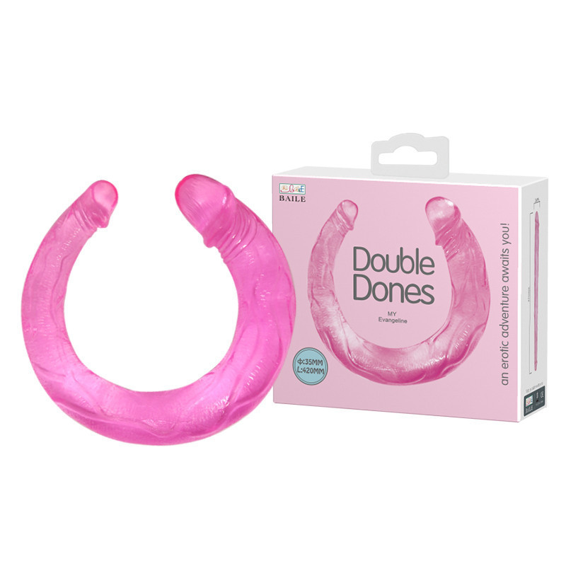 Двосторонній фалоімітатор - Double Dones Dildo Pink Sex Aura Київ - фото 1