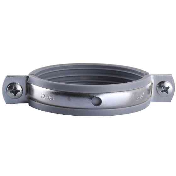 Хомут в зборi CR 2 1/2″ (70-80мм) з гвинтом-шурупом 8*100 та дюбелем в уп., сірий Тернопіль
