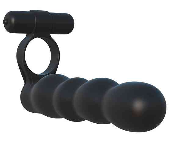 Насадка на член для подвійного проникнення з віброкільцем Posable Partner Double Penetrator Sex Aura Київ