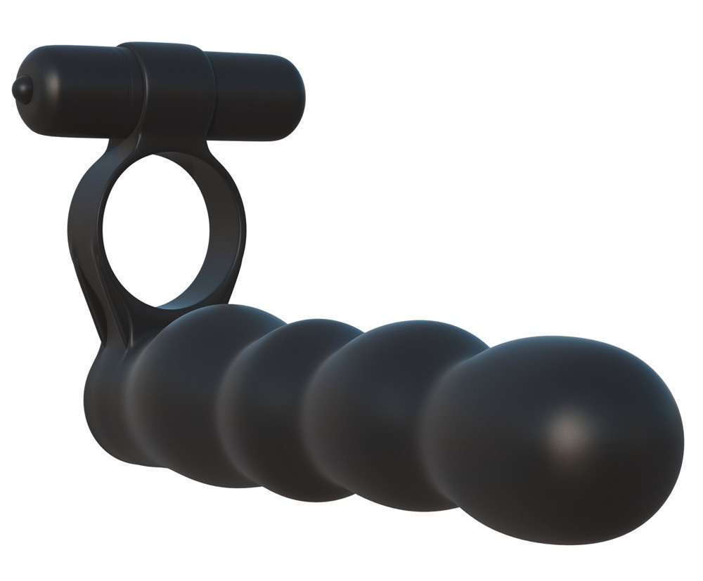 Насадка на член для подвійного проникнення з віброкільцем Posable Partner Double Penetrator Sex Aura Київ - фото 2