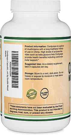 Кордицепс Double Wood Supplements Cordyceps Mushroom Extract 1000 mg 210 capsules Луцк
