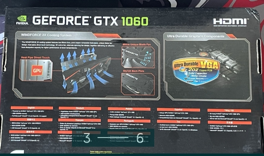 Видеокарта Gigabyte GTX 1060 6Gb. Киев - изображение 4