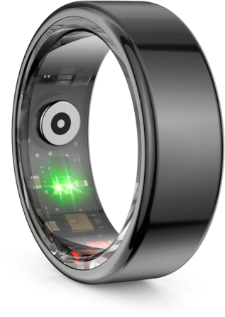 Смарт-кільце Smart Ring SSR-03 Black розмір 10, фітнес-трекер, моніторинг пульсу, SpO2, сну, активності, водозахист 5ATM, зарядний Київ