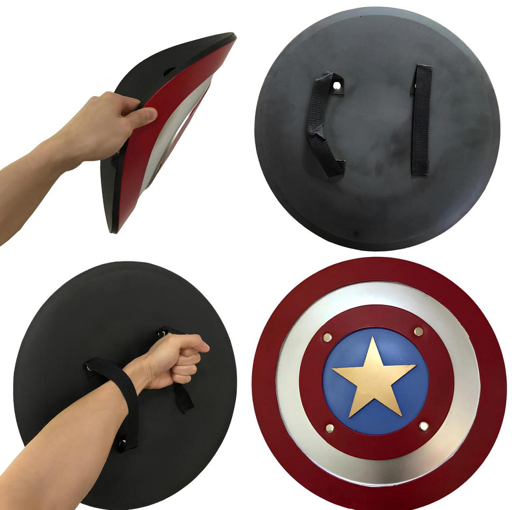 Іграшковий гумовий щит Captain America RESTEQ 1:1. М'який щит Капітана Америки 45 см Київ - фото 9