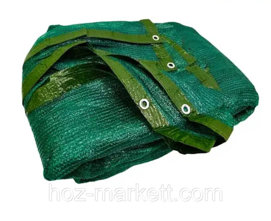 Сітка затінювальна з люверсами (кільцями) від сонця посилена. Темна штора 6 х 10 м 80% Харків - фото 10