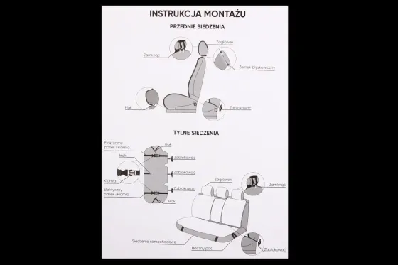Накидка на сідницю Elegant Napoli передня червоний (2 шт. з підголовками) Вінниця