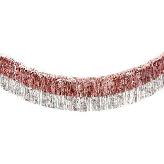 Гирлянда из дождика для фотозоны 180 на 35 см розовое золото с серебром Киев