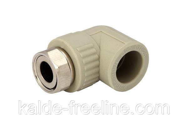 Коліно (Кут) KALDE натискна гайка КНГ ∅ 20х1/2" Харків - фото 1