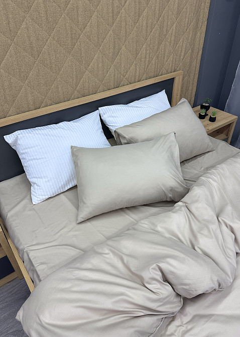 Комплект постельного белья, Decorator SOFTY UNO Fog Евро 200х215 Тауп (88-081) Киев - изображение 8