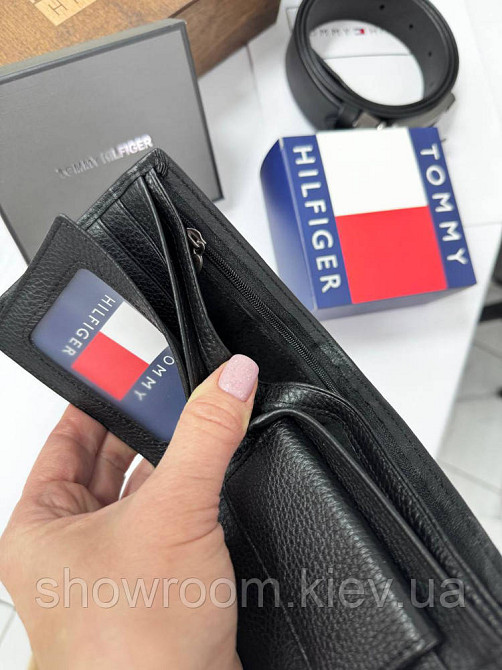 Чоловічий подарунковий набір ремінь та портмоне в дерев'яній коробці TH (073) Київ - фото 5