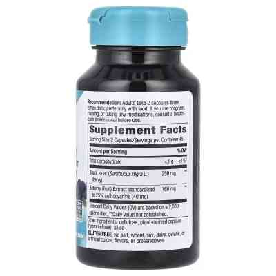 Травы Nature's Way Черника, премиум экстракт, Bilberry, Premium Extract, 90 вегетариан (NWY-60510) Винница